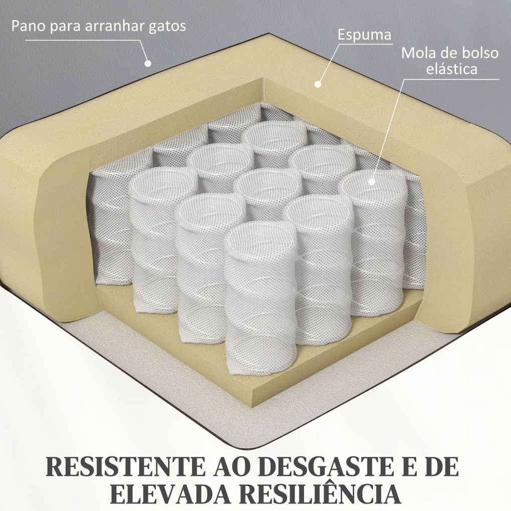 HOMCOM Poltrona Relax Levanta Pessoas Elétrica Poltrona com 8 Pontos d