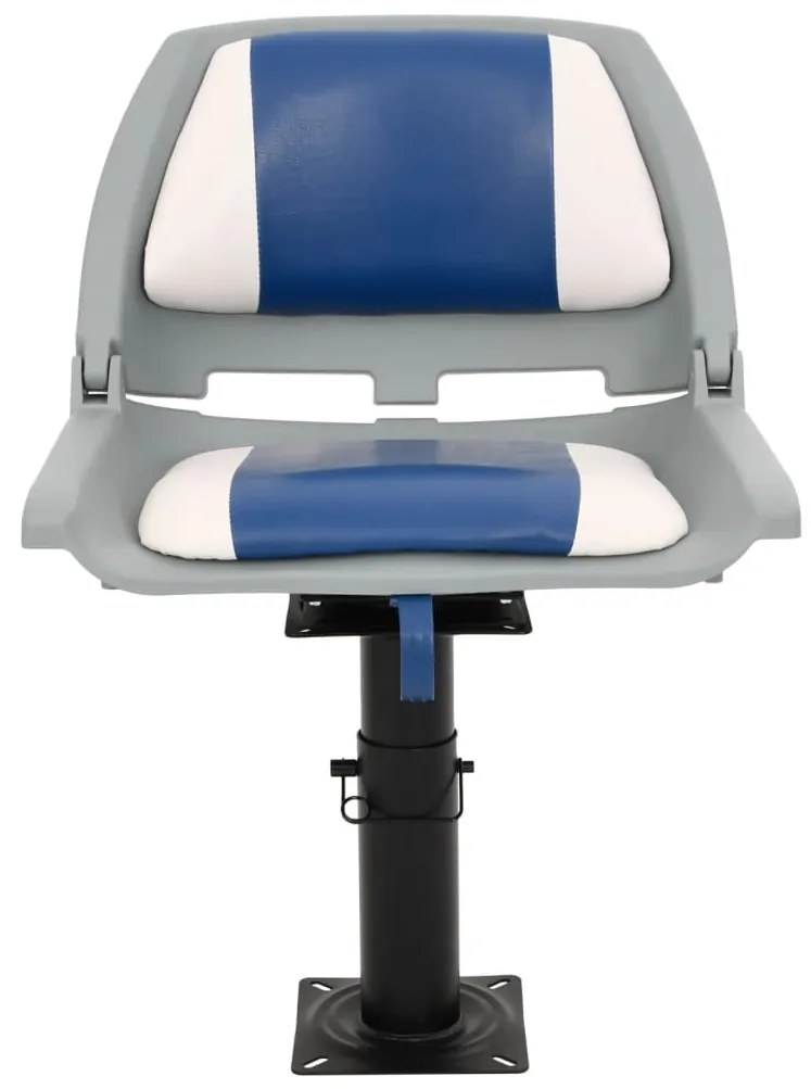 Assentos de barco 2 pcs c/ pedestais ajustáveis e rotação 360°