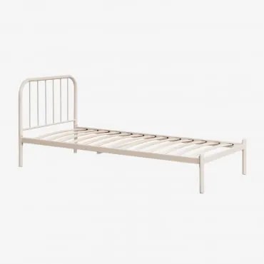Cama Em Ferro Asteri Tapioca Bege & 90 X 190 Cm - Sklum