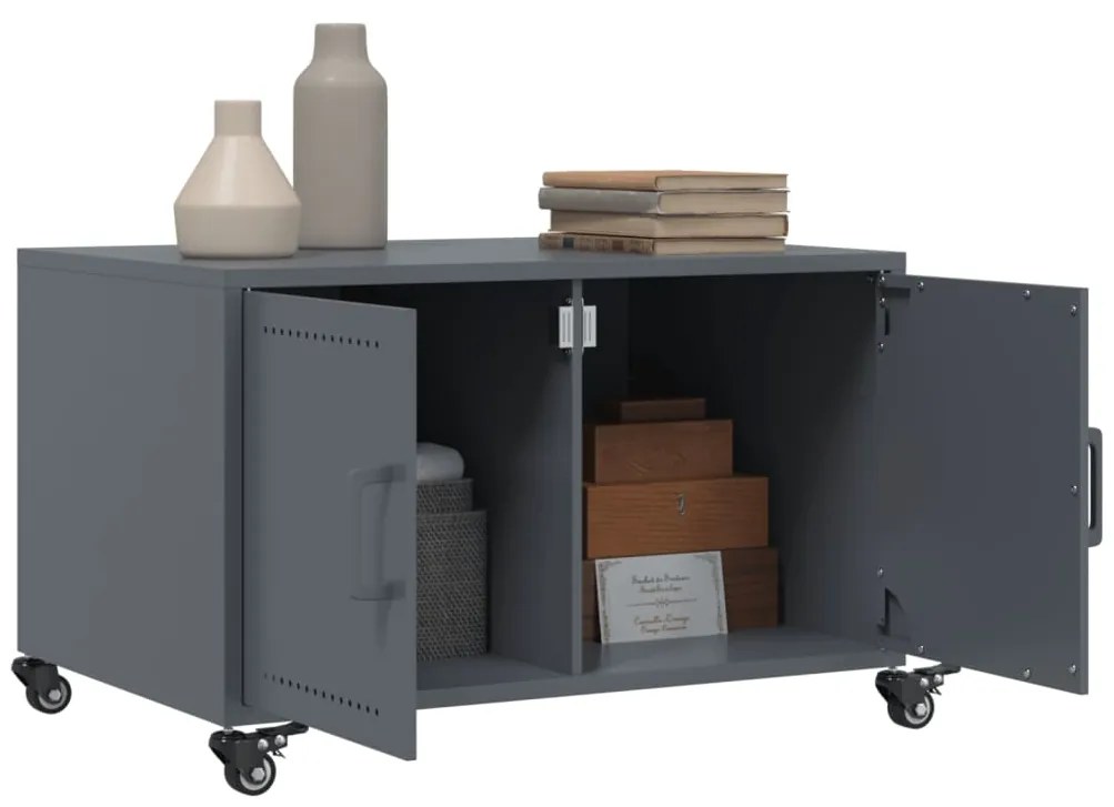 Mesa de centro 68x50x43,5 cm aço antracite