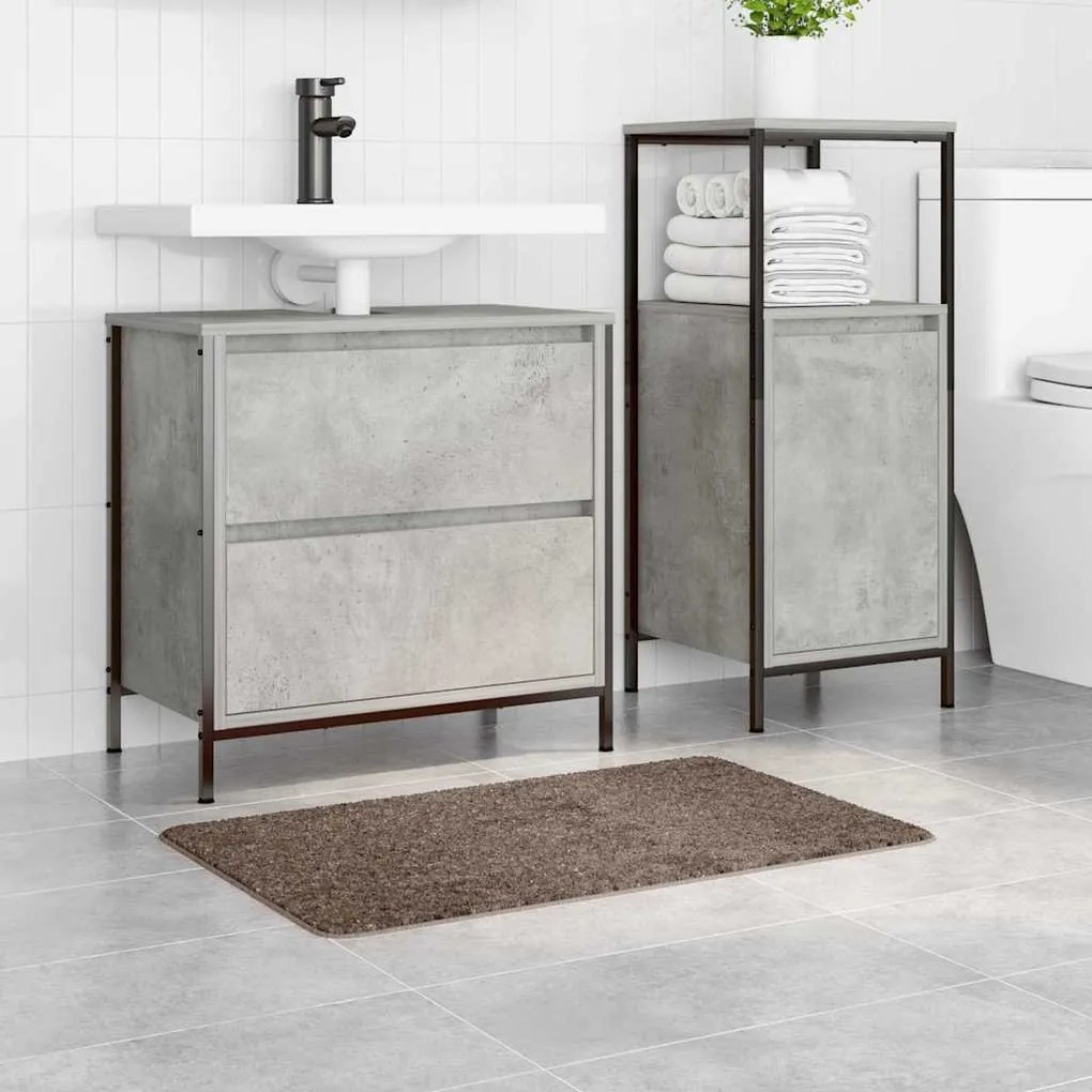 Tapete de Banho Retangular Castanho 50x80 cm Polipropileno Antiderrapa