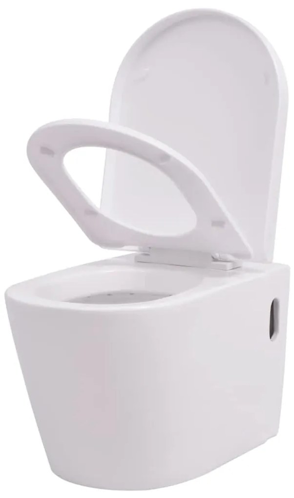 Sanita de parede com cisterna oculta, cerâmica, branco