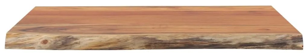 Tampo de mesa retangular borda viva 40x40x2,5 cm acácia maciça