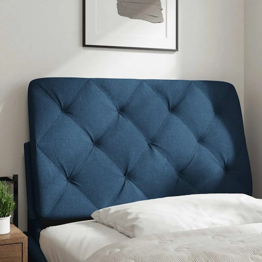 Almofadão de cabeceira 90 cm tecido azul