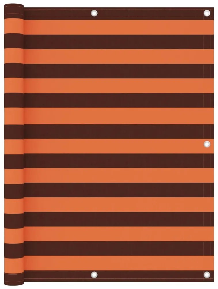 Tela de varanda 120x500 cm tecido Oxford laranja e castanho