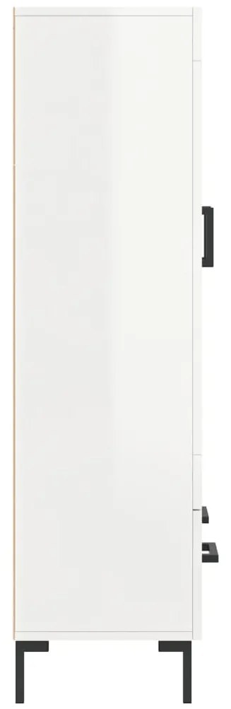 Aparador alto 69,5x31x115 cm derivados madeira branco brilhante