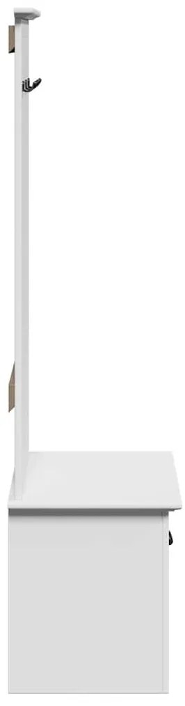 Armário corredor com ganchos BODO branco 50x40x157 cm