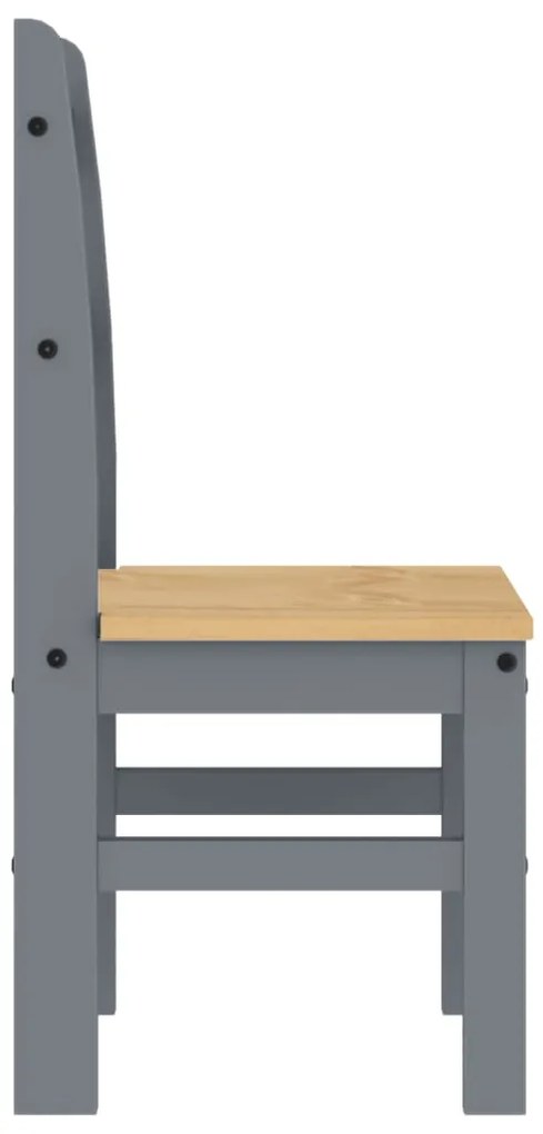 Cadeiras de jantar 2 pcs 40x46x99 cm pinho maciço cinzento
