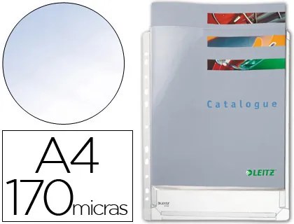 Bolsa Catálogo Esselte Din A4 Pvc 170 Microns com Fole Capacidade 200 Folhas Pack de 5 Unidades