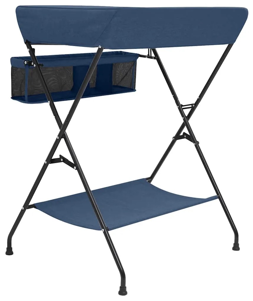 Mesa muda-fraldas ferro azul-marinho