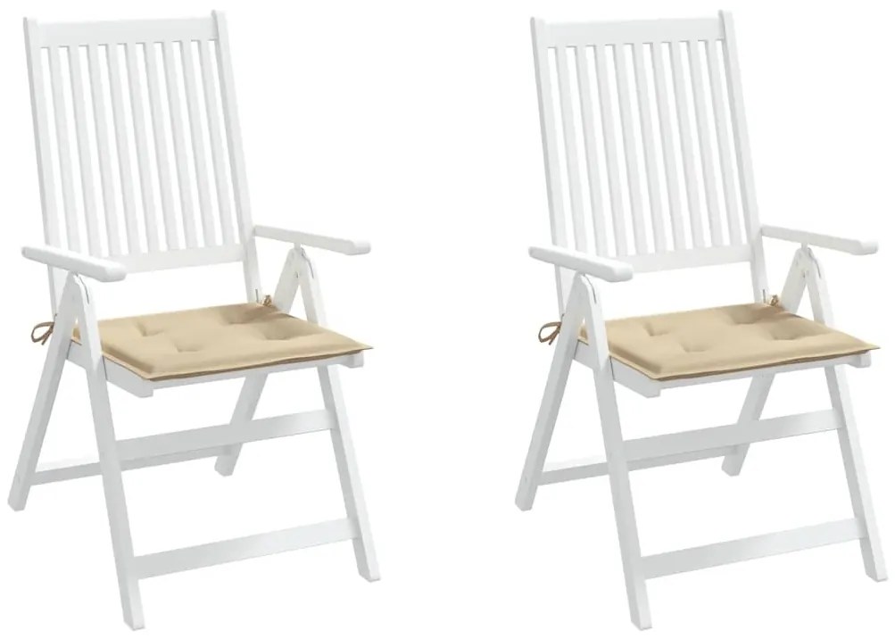 Almofadões p/ cadeiras de jardim 2 pcs tecido oxford bege