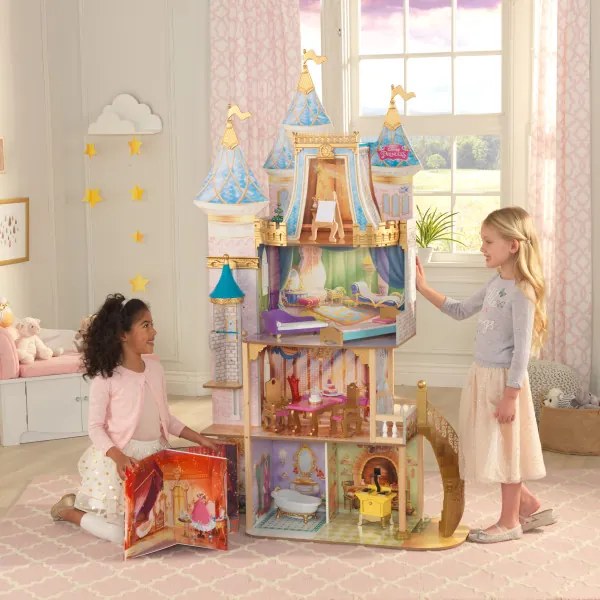 Casa de Bonecas Infantil Madeira Castelo Princesas Disney