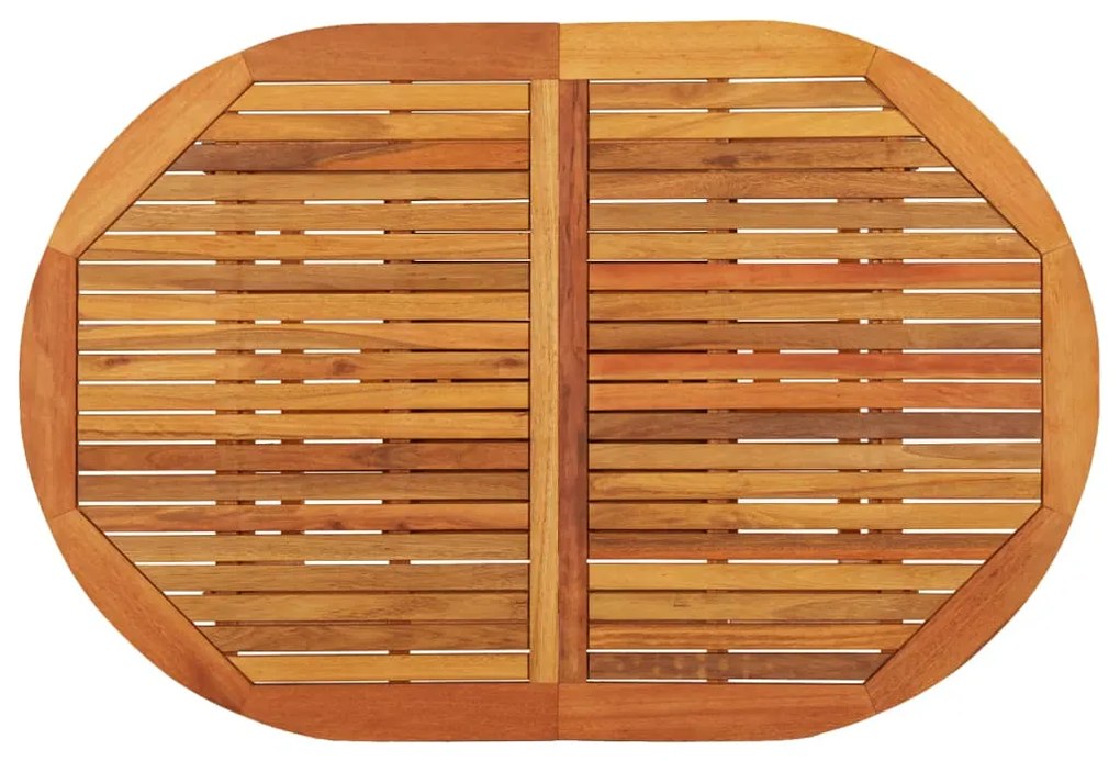 Mesa de jardim 200x100x75 cm madeira de eucalipto maciça