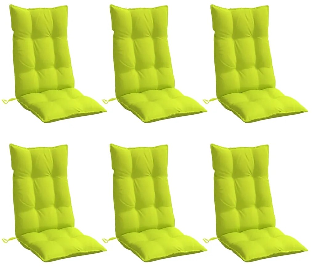 Almofadões p/ cadeira encosto alto 6 pcs oxford verde brilhante