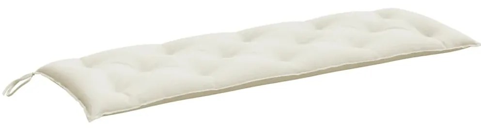 Almofadões banco jardim 2pcs 150x50x7 cm mesclado tecido creme