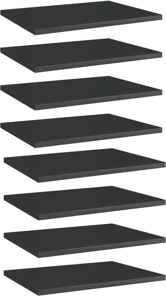 Prateleiras para estante 8 pcs 40x30x1,5cm contraplacado preto