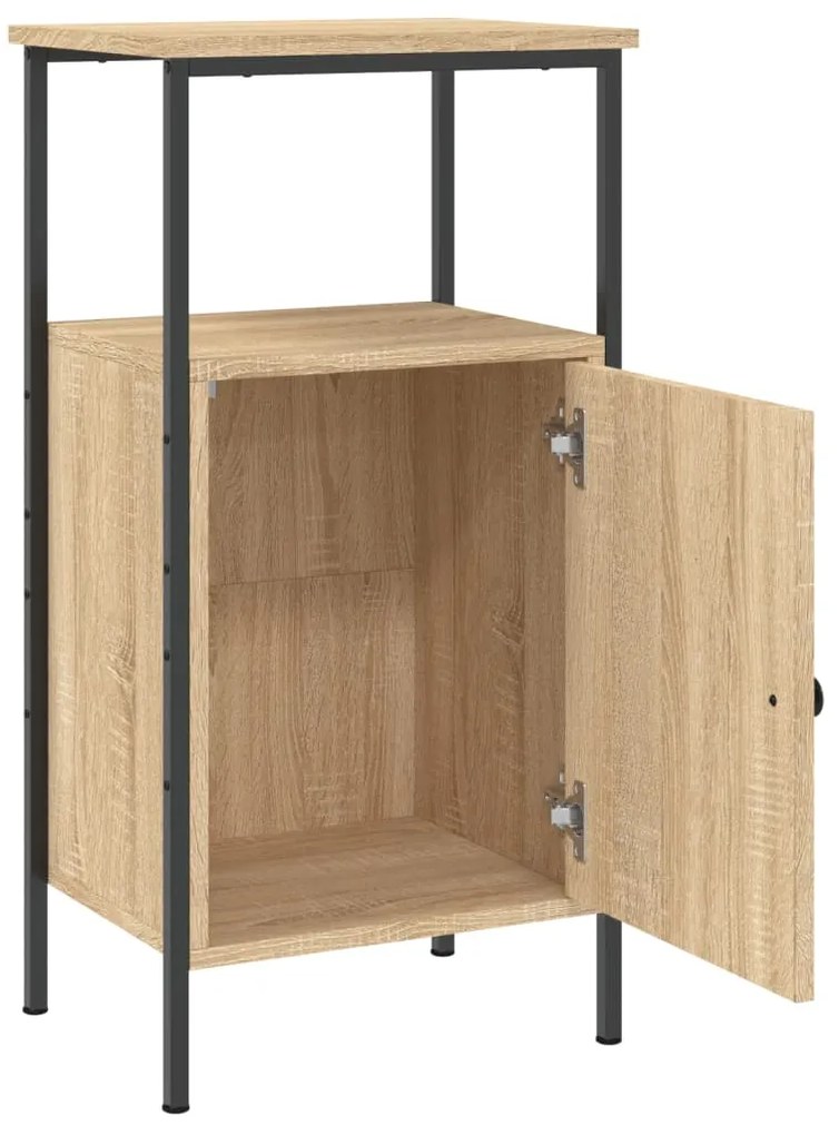 Mesa de cabeceira 41x31x80 cm derivados madeira carvalho sonoma