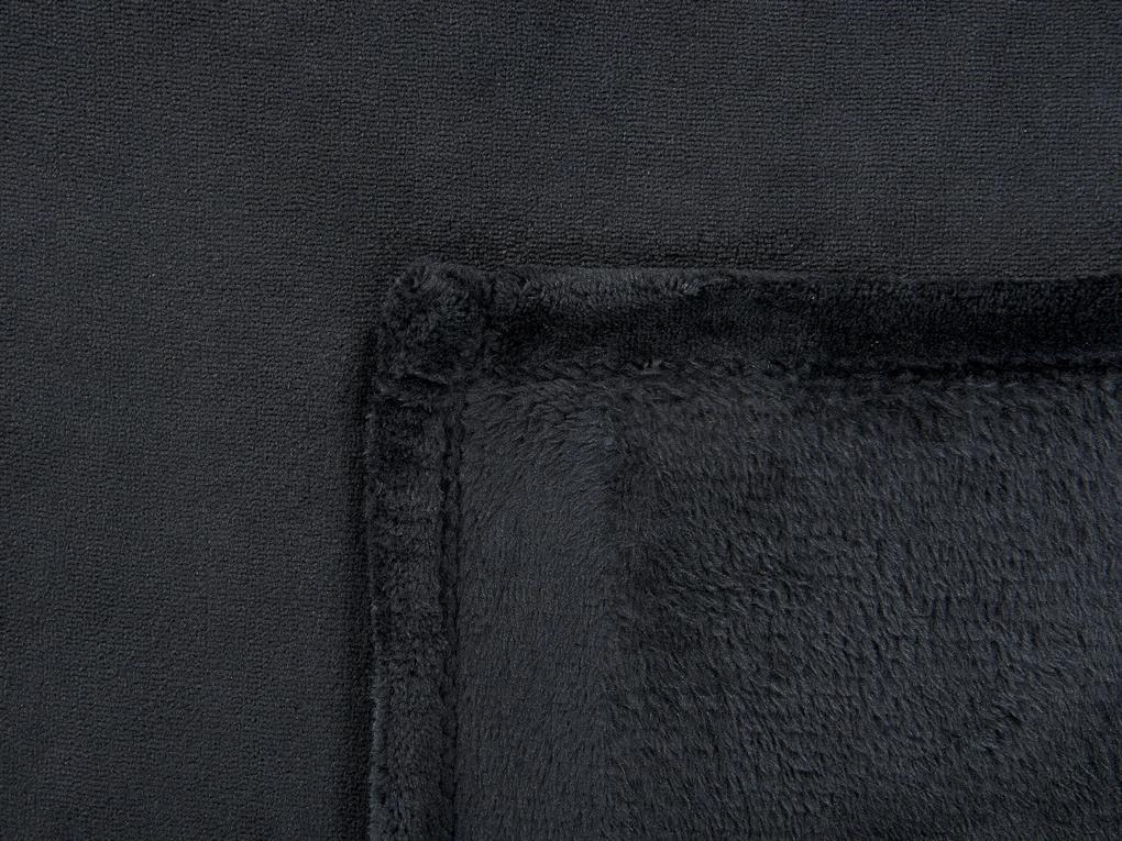 Manta decorativa preta 150 x 200 cm BAYBURT Beliani