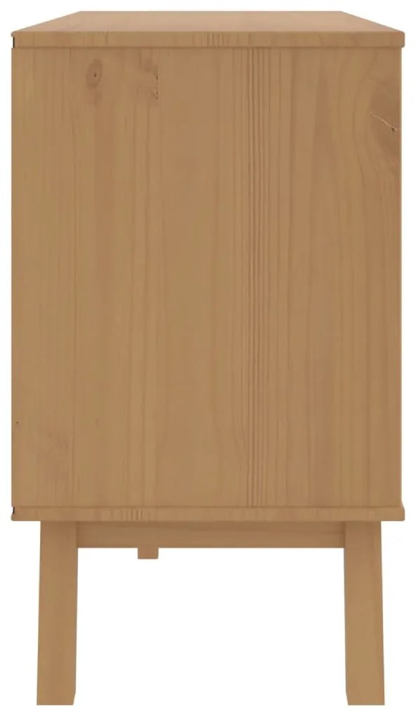 Cómoda OLDEN madeira de pinho maciça cinza/castanho