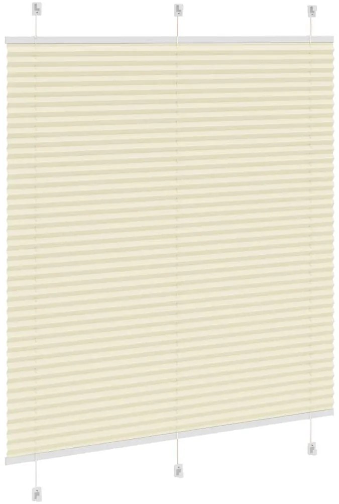 Plissado Cego Creme 120x150 cm Largura Tecido 119,4cm Poliéster