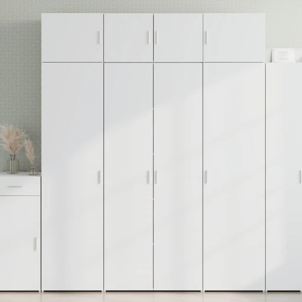 vidaXL Armário de arrumação 80x42,5x225 cm derivados de madeira branco