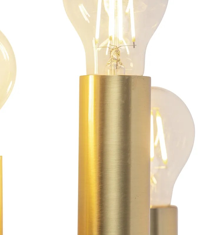 Candeeiro de parede vintage dourado 6 luzes - Tubi Art Deco