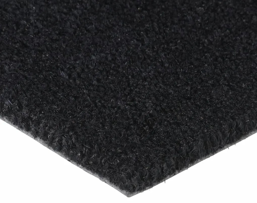 Tapete de porta 50x80 cm fibra de coco tufada preto