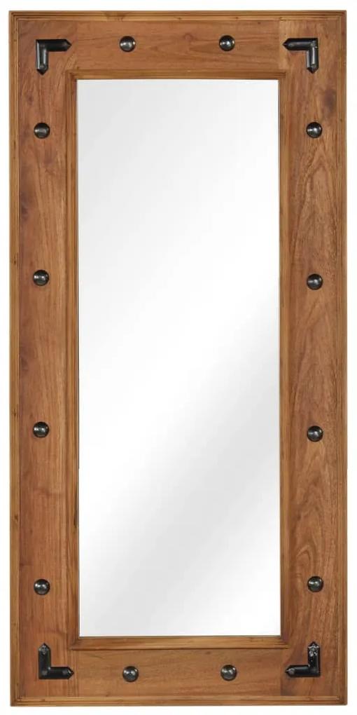 246309 vidaXL Espelho em madeira de acácia maciça 50x110 cm