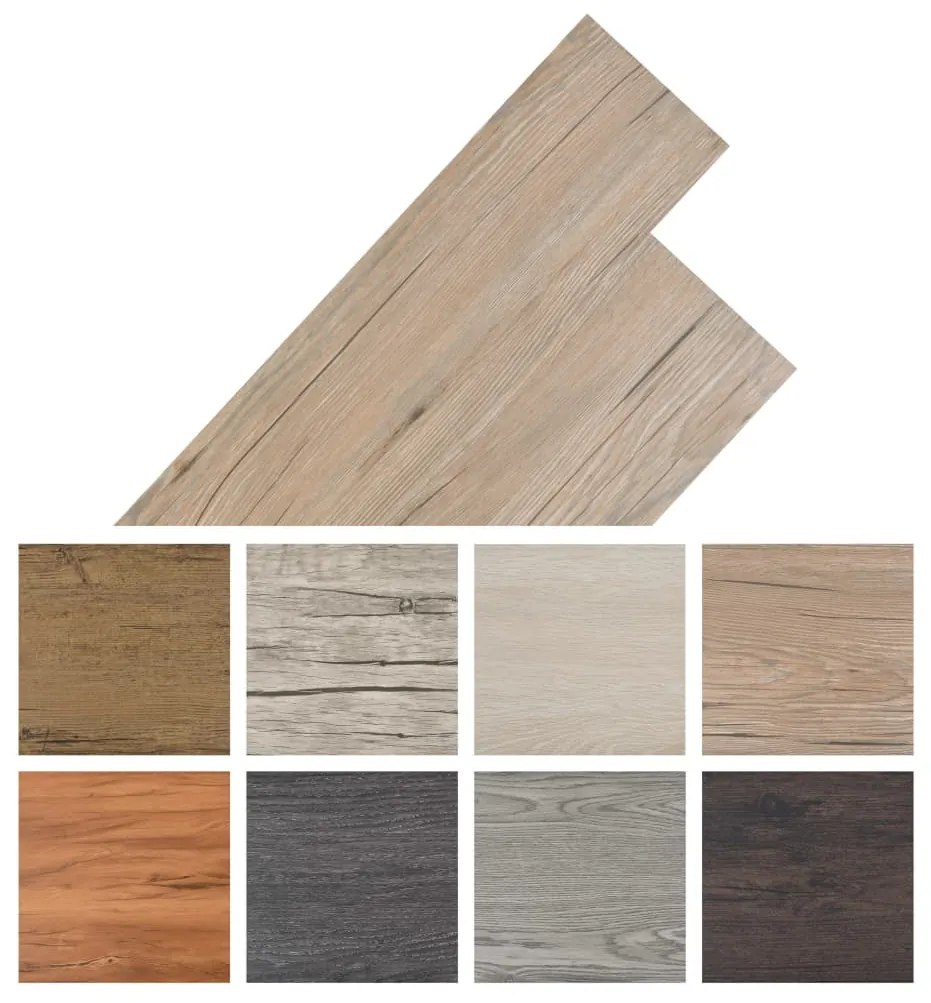 Tábuas de soalho PVC auto-adesivo 5,02 m² 2mm castanho carvalho