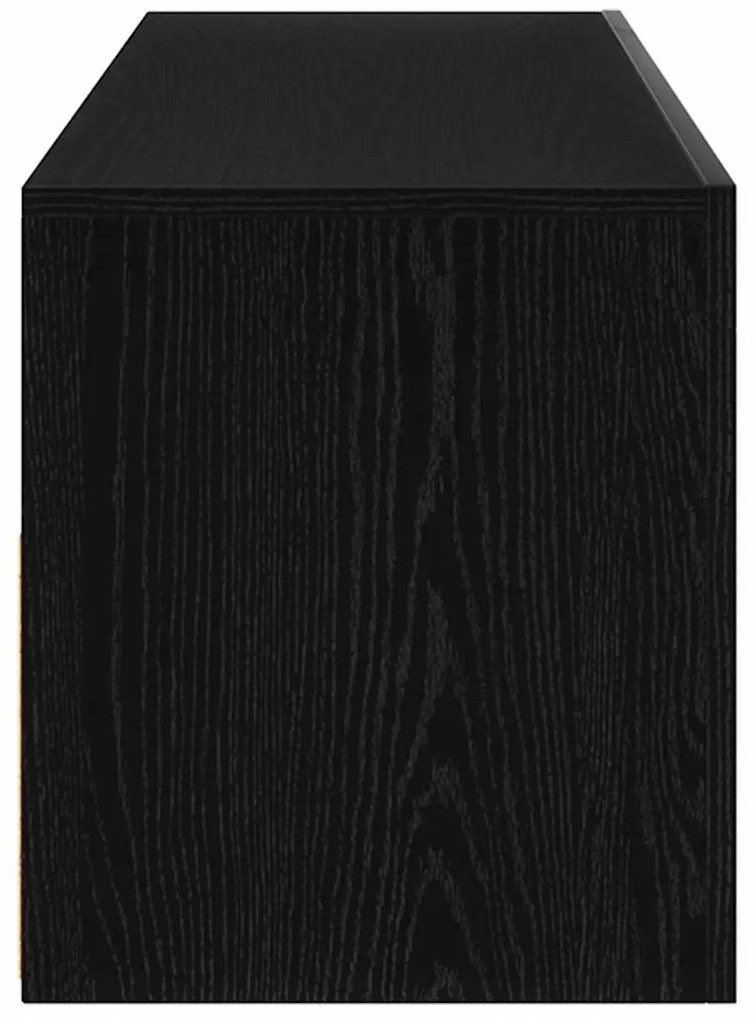 Gabinete de TV vidaXL com LED Preto Carvalho 90x35x40 cm Madeira engen