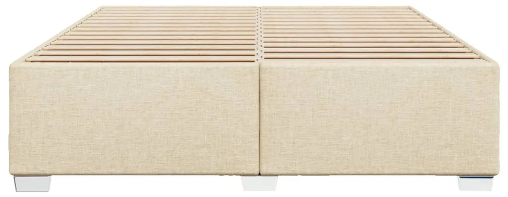 Estrutura de cama sem colchão 180x200 cm tecido cor creme