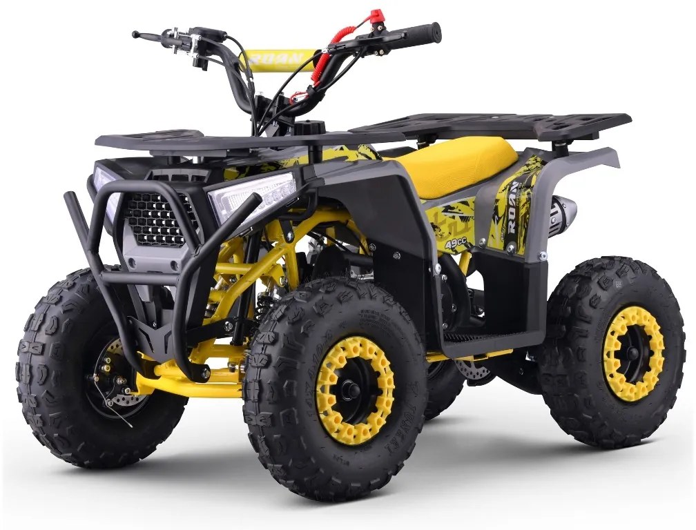 MINI MOTO 4 GASOLINA PARA CRIANÇAS Bull 49cc tipo ATV Amarela