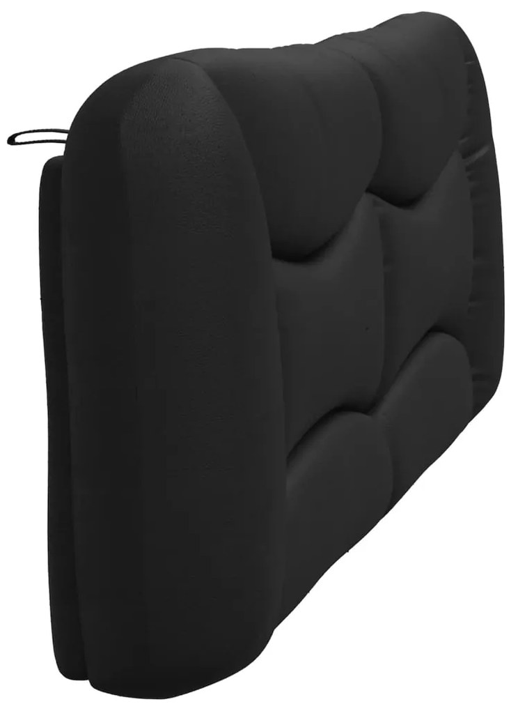 Almofadão de cabeceira 200 cm couro artificial preto