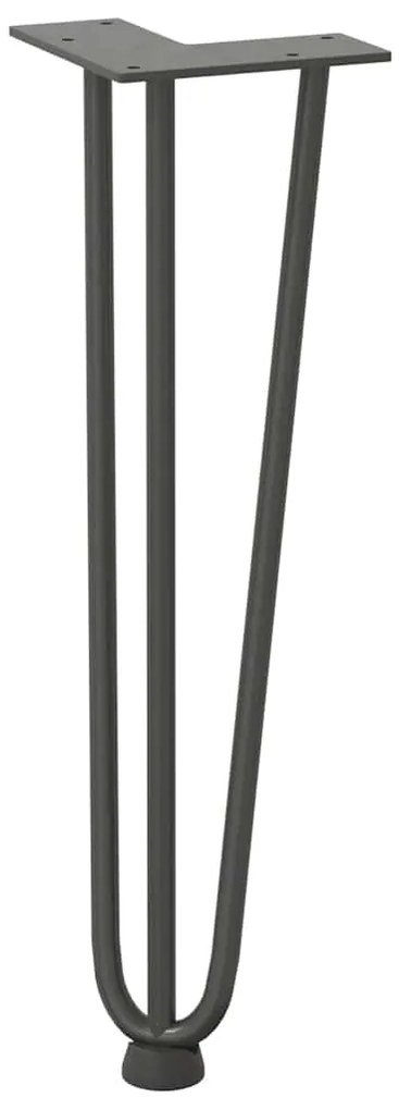 Pernas de grampo para mesa de centro 4 peças antracite 42 cm aço maciç