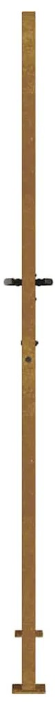 Portão de jardim 105x205 cm aço corten design bambu