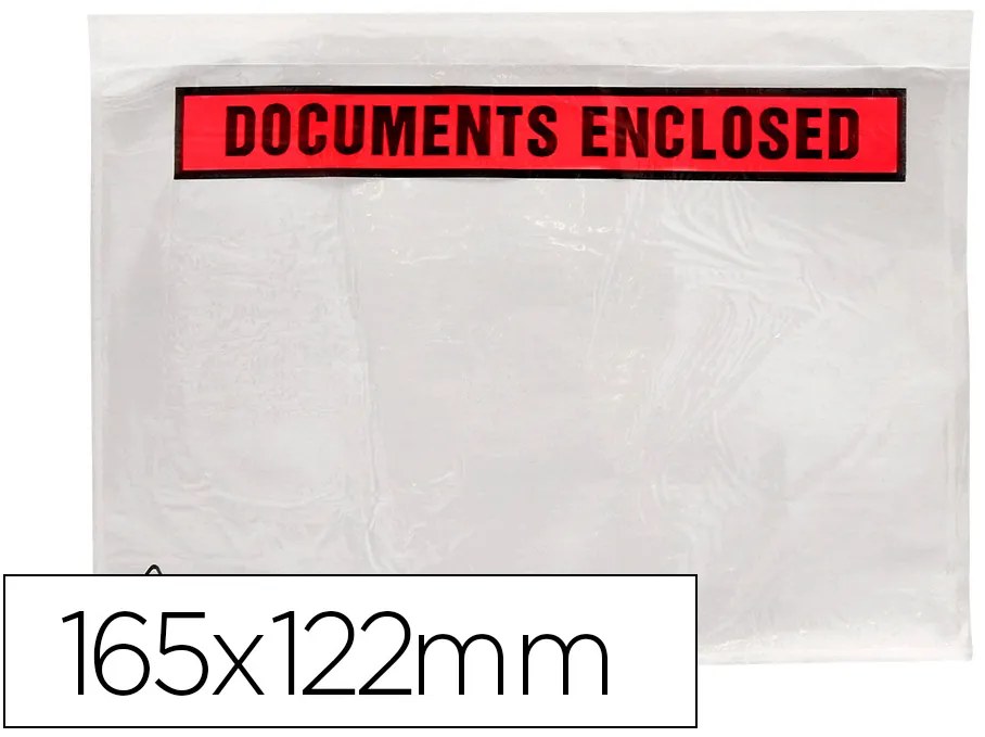 Envelope Autoadesivo Q-Connect Porta Documentos Multilingue 165x122 mm Sem Janela Pack de 100 Unidades
