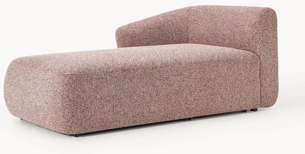 Módulo de canto com chaise longue em bouclé Sofia