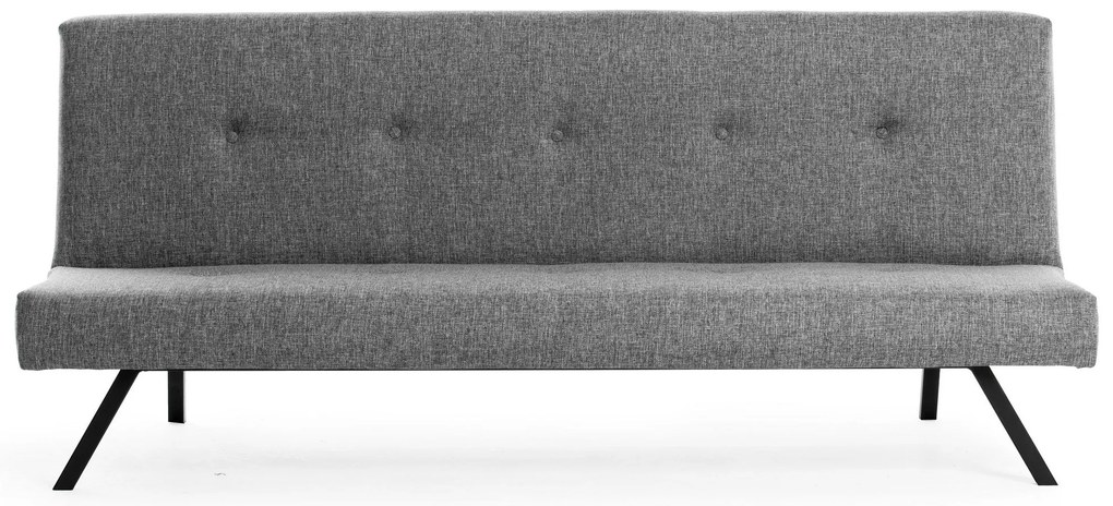 Sofá-Cama Zola de 3 Lugares com Estrutura Metálica – 180x102 cm – Cinz