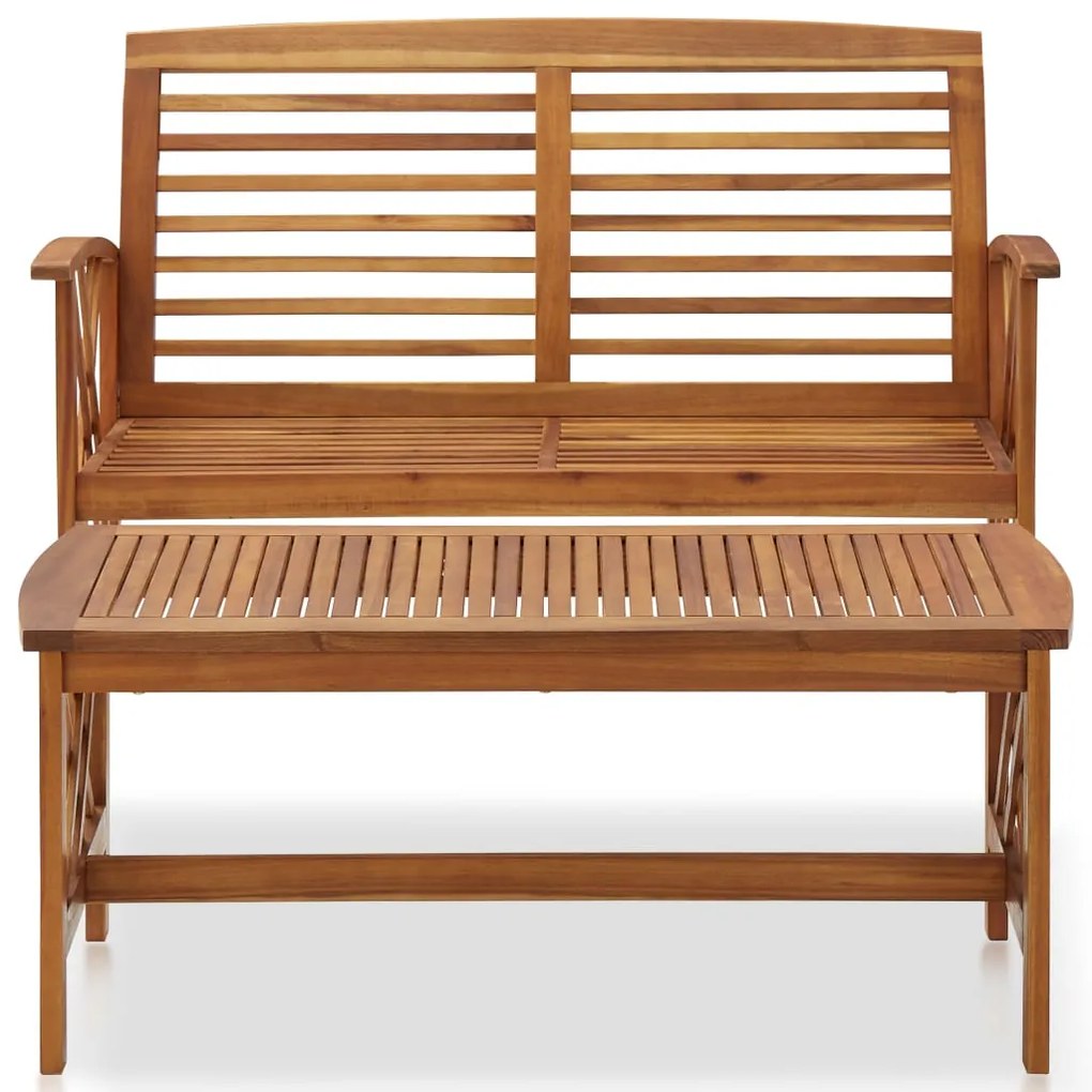 2 pcs conjunto lounge de jardim madeira de acácia maciça