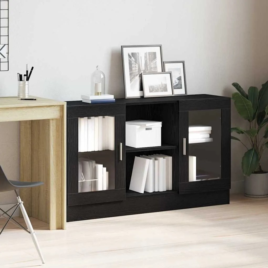 vidaXL Buffet Preto 120 x 30.5 x 70 cm Madeira processada