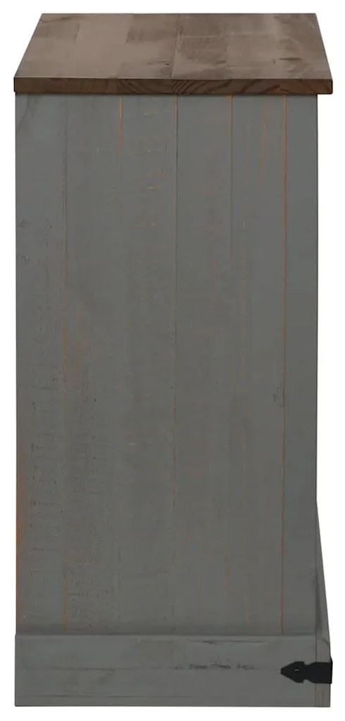 Aparador HALDEN com porta de correr 80x40x80 cm Madeira maciça