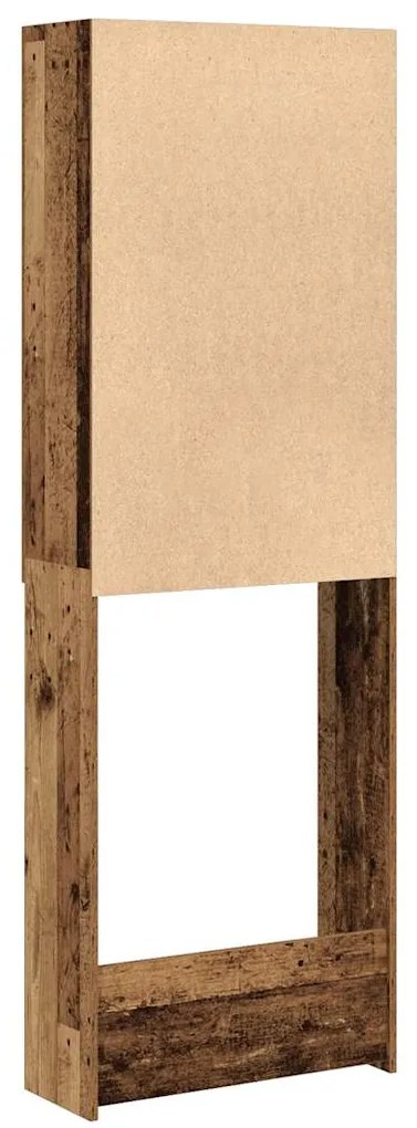 Armário sanita/máquina de lavar 64x25,5x190 cm madeira velha