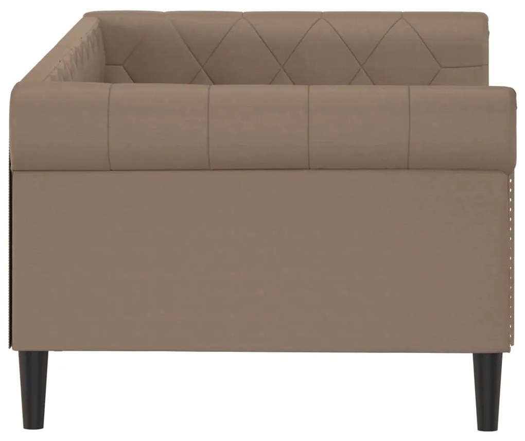 Sofá-cama 80x200 cm couro artificial cor cappuccino