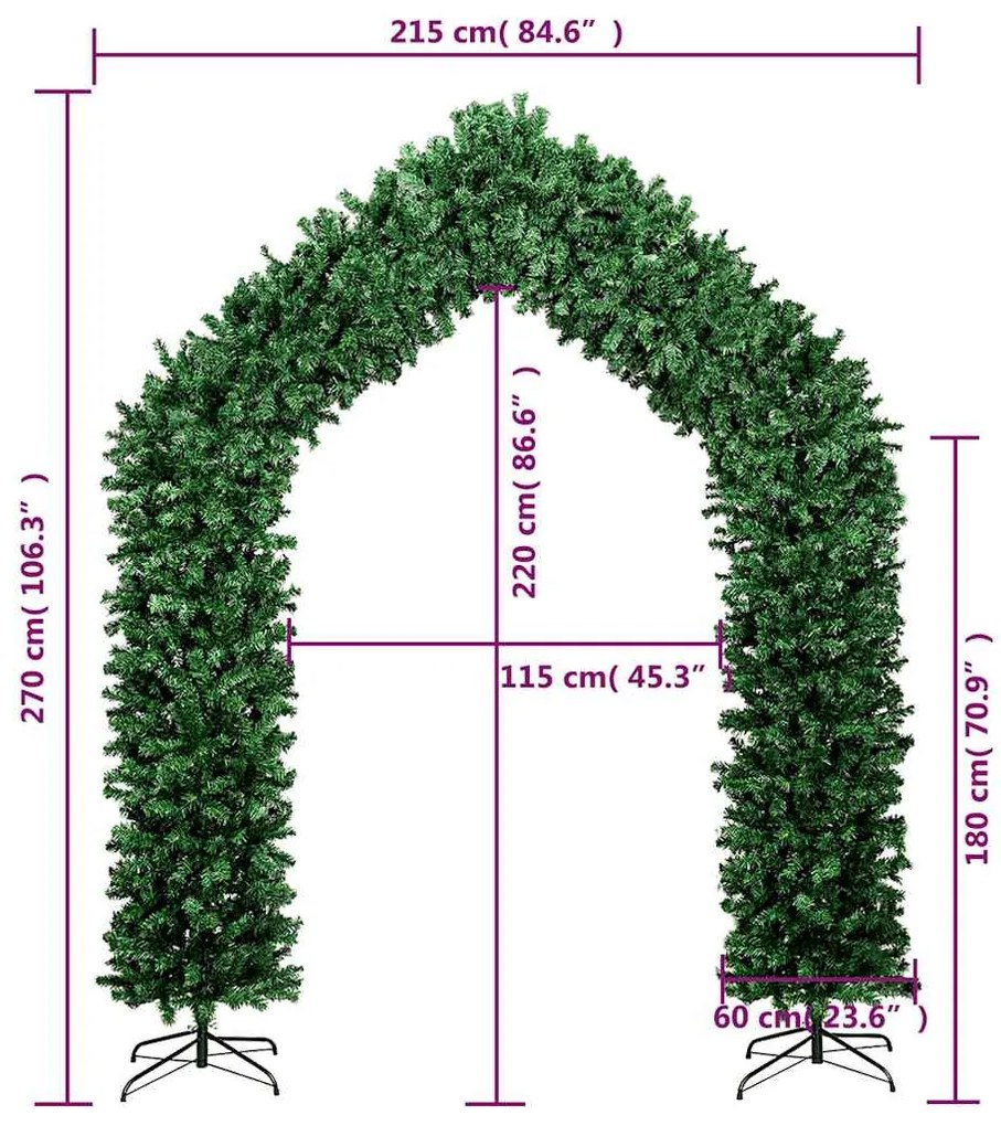 Grinalda de Natal 270 cm verde