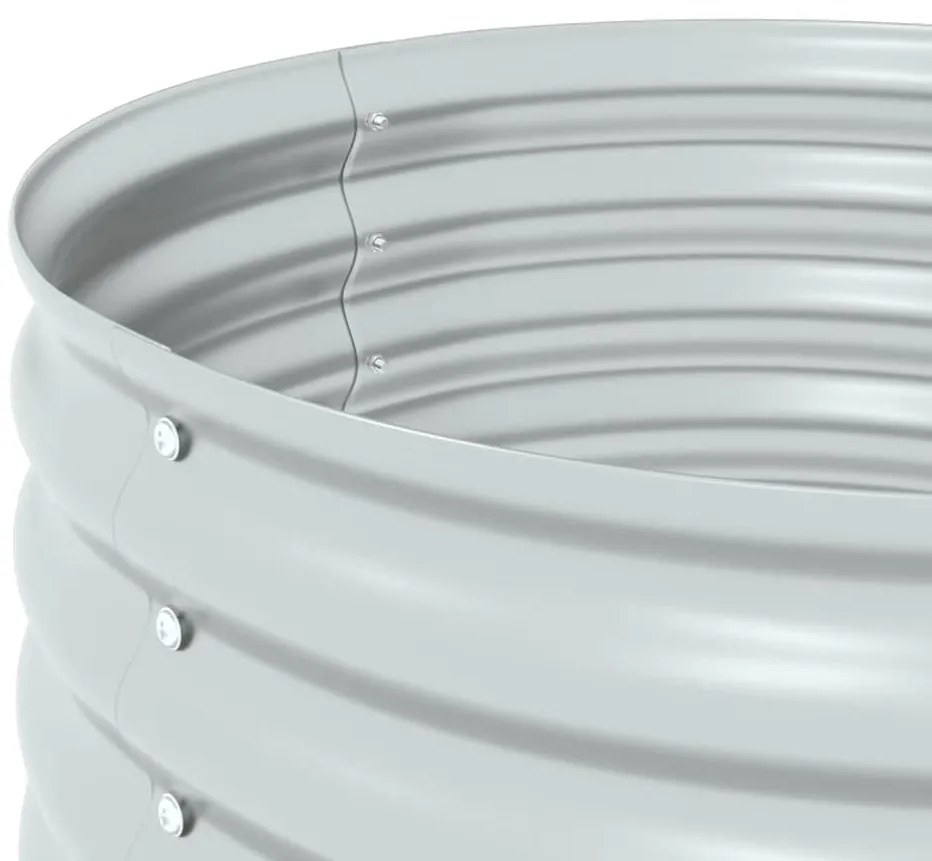 Canteiro/vaso elevado aço galvanizado 80x80x81 cm prateado