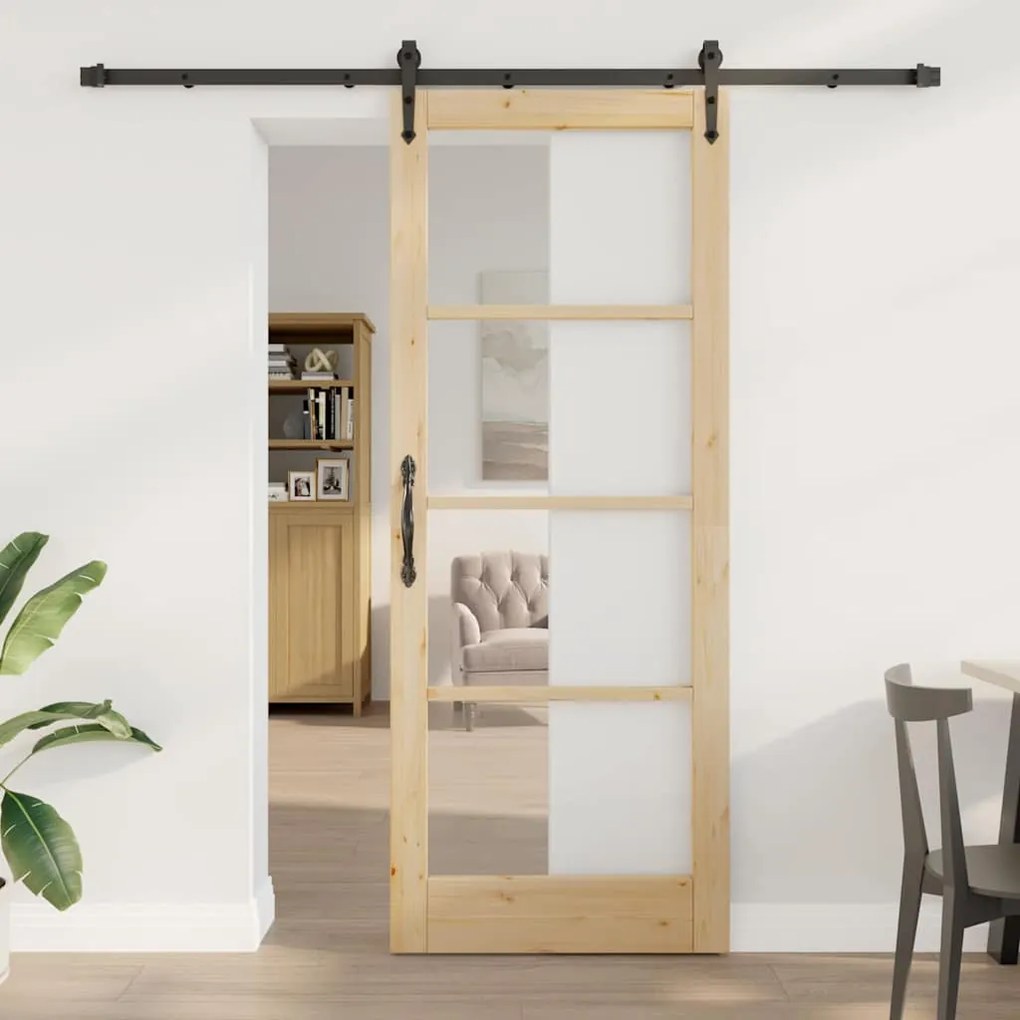 vidaXL Porta Deslizante ORKDAL Natural 83 x 211 cm