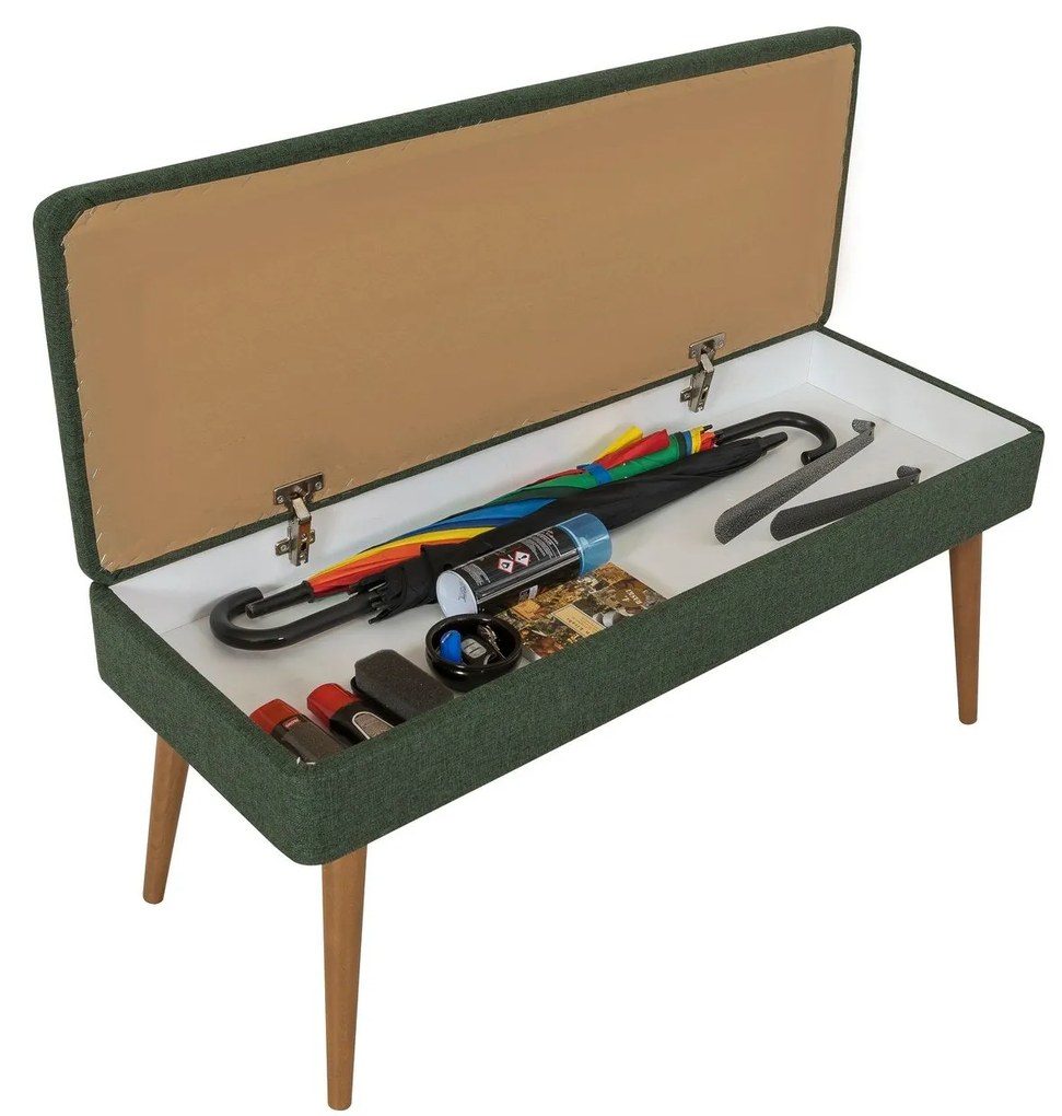 Conjunto de Mobiliário de Entrada Vegas – Branco e Verde – Sapateira: