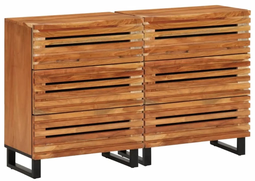 vidaXL Aparadores 2 pcs 60x34x75 cm madeira de acácia maciça