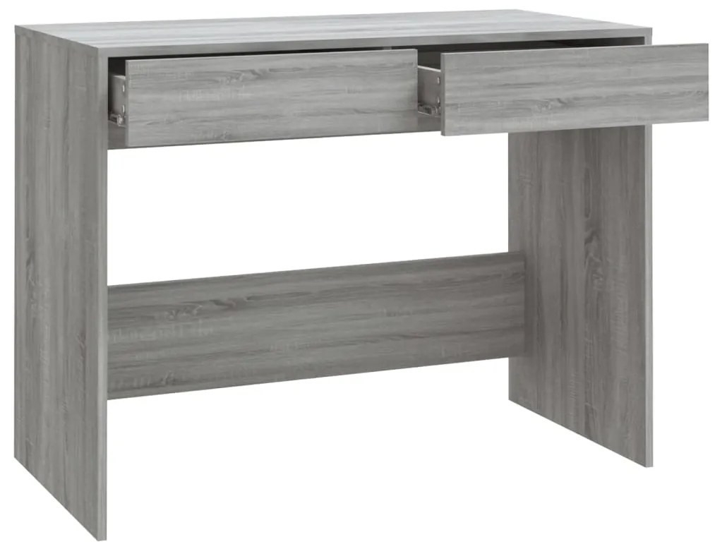 Secretária 101x50x76,5 cm derivados de madeira cinzento sonoma