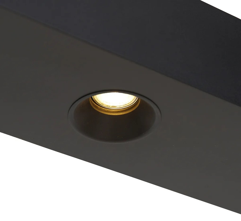 LED Candeeiro de suspensão inteligente preto com prateleira incl. 4 Wifi GU10 - Cage Rack Industrial